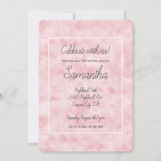 Hübsch Blush Pink Watercolor Einladung