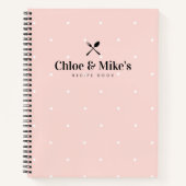 Hübsch Blush Polka Dot Paare Leere Rezept Buch (Vorderseite)