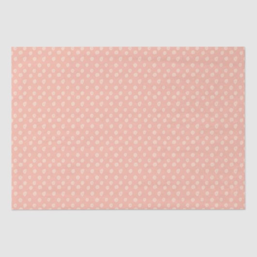 Hübsch Blush Rose Polka Dot Seidenpapier (Vorderseite)