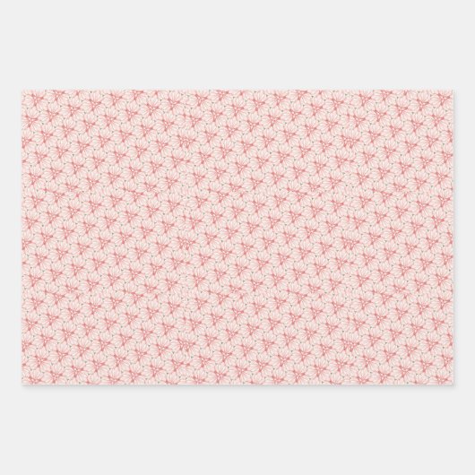 Hübsch Blush Rose Rosa Blumengeschenk Geschenkpapier Set (Vorderseite 3)
