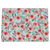 Hübsch Blütenrosa Blütenfarbe Große Geschenktüte (Vorderseite)