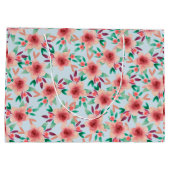 Hübsch Blütenrosa Blütenfarbe Große Geschenktüte (Rückseite)