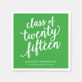 Hübsch Boho auf Grün | Personalisiert Paper Napkin Serviette (Vorderseite)