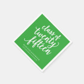 Hübsch Boho auf Grün | Personalisiert Paper Napkin Serviette (Ecke)