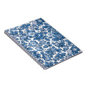 Hübsch Boho Blau und Weiße Blüten Notizblock (Rechte Seite)