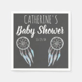 Hübsch Boho Blue Gray Dreamcatcher Baby Dusche Serviette (Vorderseite)