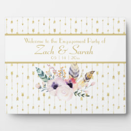 Hübsch Boho Bouquet Engagement Party Tabletop Fotoplatte