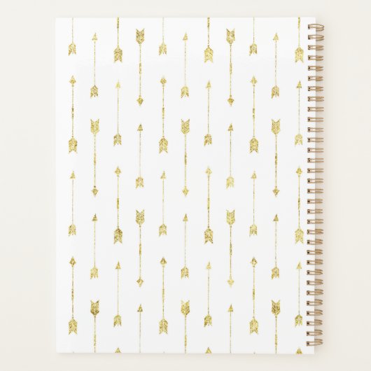 Hübsch Boho Bouquet Personalisiert Planer (Rückseite)