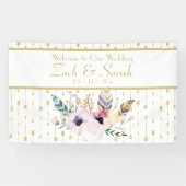 Hübsch Boho Bouquet Wedding Banner (Horizontal)