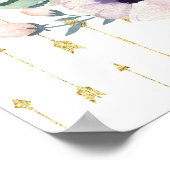 Hübsch Boho Bouquet Wedding Willkommen Poster (Ecke)