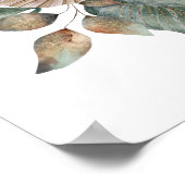 Hübsch Boho Bouquet Wedding Willkommensschild Poster (Ecke)