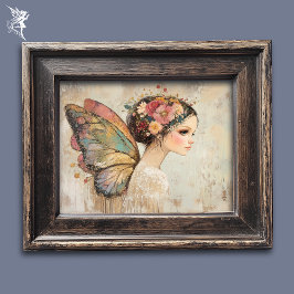 Hübsch Boho Butterfly Fairy Pastell Wasserfarbene  Poster