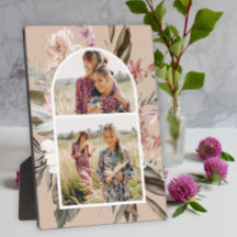 Hübsch Boho Floral Zwei Foto Plaque