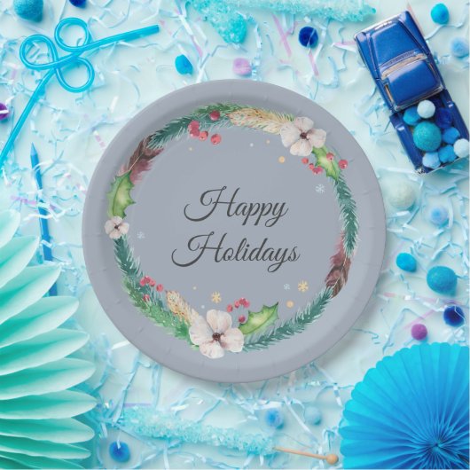Hübsch Boho Holiday Wreath Pappteller (Party)