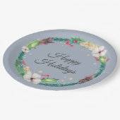 Hübsch Boho Holiday Wreath Pappteller (Schrägansicht)