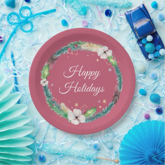 Hübsch Boho Holiday Wreath Pappteller (Party)