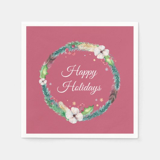 Hübsch Boho Holiday Wreath Serviette (Vorderseite)