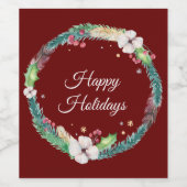Hübsch Boho Holiday Wreath Weinetikett (Einzelnes Label)