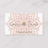 Hübsch Boho Orange Mandala Yoga Visitenkarte (Vorderseite)