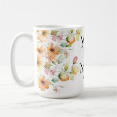 Hübsch Boho Orange Pink Aquarell Blumenmutter Ehef Kaffeetasse (Links)