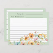 Hübsch Boho Orange Pink Aquarell Wildblumen (Vorne/Hinten)