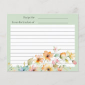 Hübsch Boho Orange Pink Aquarell Wildblumen (Vorderseite)