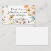 Hübsch Boho Orange Pink Aquarell Wildblumen Begleitkarte (Vorne/Hinten)