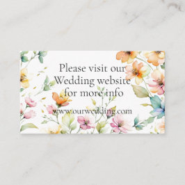 Hübsch Boho Orange Pink Aquarell Wildblumen Begleitkarte