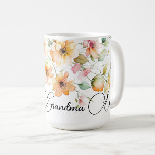 Hübsch Boho Orange Pink Wildblume nana Kaffeetasse