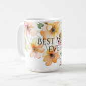 Hübsch Boho Orange Pink Wildblumen Mama Kaffeetasse (Vorderseite Links)