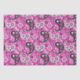 Hübsch Boho Pink Paisley-Muster Seidenpapier