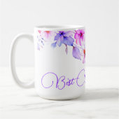 Hübsch Boho Pink Wasserfarbe Wildblumen Beste nana Kaffeetasse (Links)