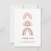 Hübsch Boho Rainbow Baby Dusche Dankeschön Karte (Vorderseite)