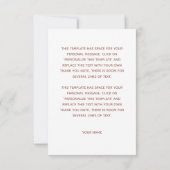 Hübsch Boho Rainbow Baby Dusche Dankeschön Karte (Rückseite)