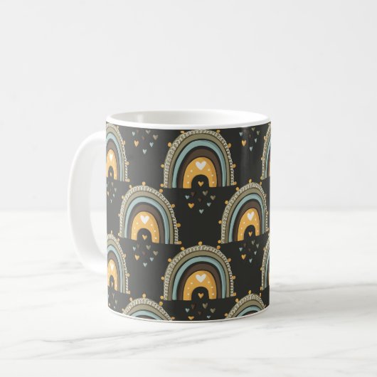 Hübsch Boho Rainbows Muster Kaffeetasse (Vorderseite Links)