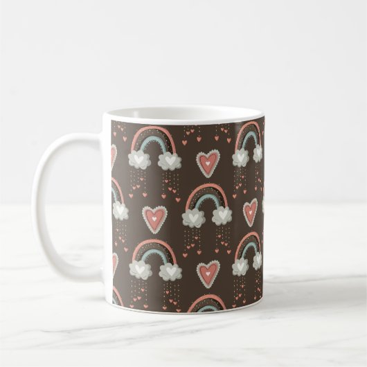 Hübsch Boho Rainbows Muster Kaffeetasse (Links)