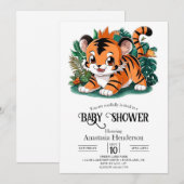 Hübsch Boho Tiger Digital Baby Dusche Einladung (Vorne/Hinten)