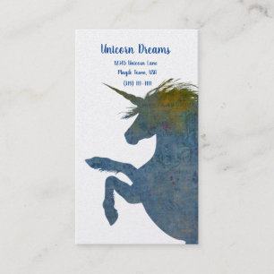 Hübsch Boho Unicorn in Shades of Blue Visitenkarte