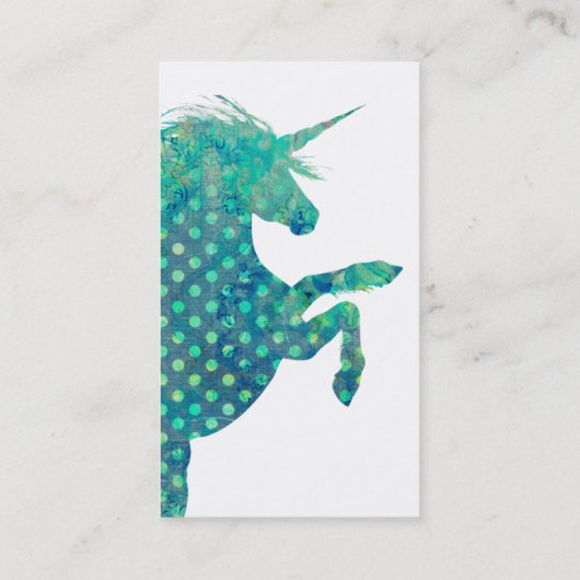 Hübsch Boho Unicorn Visitenkarte (Rückseite)