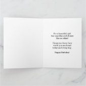 Hübsch Bokeh Happy 13. Geburtstagstochter Karte (Innenseite)
