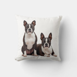 Hübsch Boston Terrier Throw Kissen