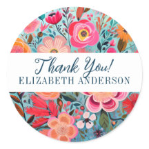 Hübsch Botanical Girly Floral Vielen Dank