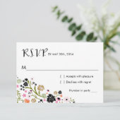 Hübsch Bouquet Floral | R S V P Einladung zur Antw (Stehend Vorderseite)