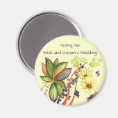 Hübsch Bouquet Wedding Souvenir Magnet (Vorderseite/Rückseite)