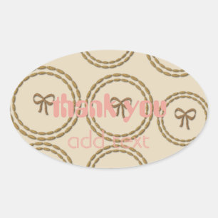 Hübsch Bow Holiday Baby Geburtstagsticker Ovaler Aufkleber