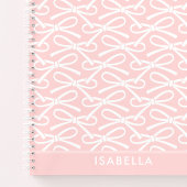 Hübsch Bow Individuelle Name Pink SpiralNotebook Notizblock