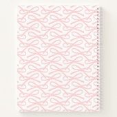 Hübsch Bow Individuelle Name Pink SpiralNotebook Notizblock (Rückseite)