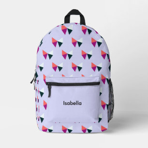 Hübsch Bows Pattern Kinder Personalisiert Lilac Sc Bedruckter Rucksack