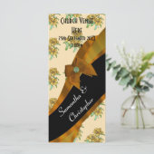 Hübsch-braune Blumenhochzeit Programm (Stehend Vorderseite)