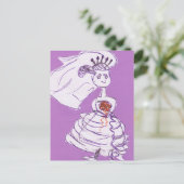 Hübsch Bride Bachelorette Postkarte (Stehend Vorderseite)